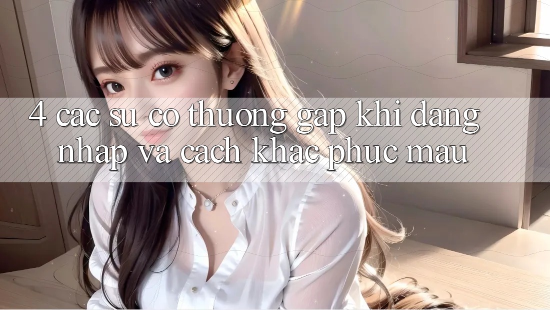 4. Các Sự Cố Thường Gặp Khi Đăng Nhập Và Cách Khắc Phục Mau