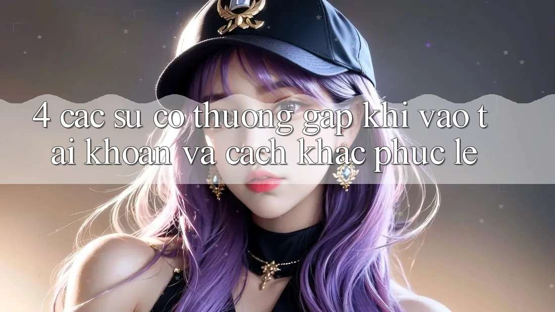 4. Các Sự Cố Thường Gặp Khi Vào tài khoản Và Cách Khắc Phục Lẹ