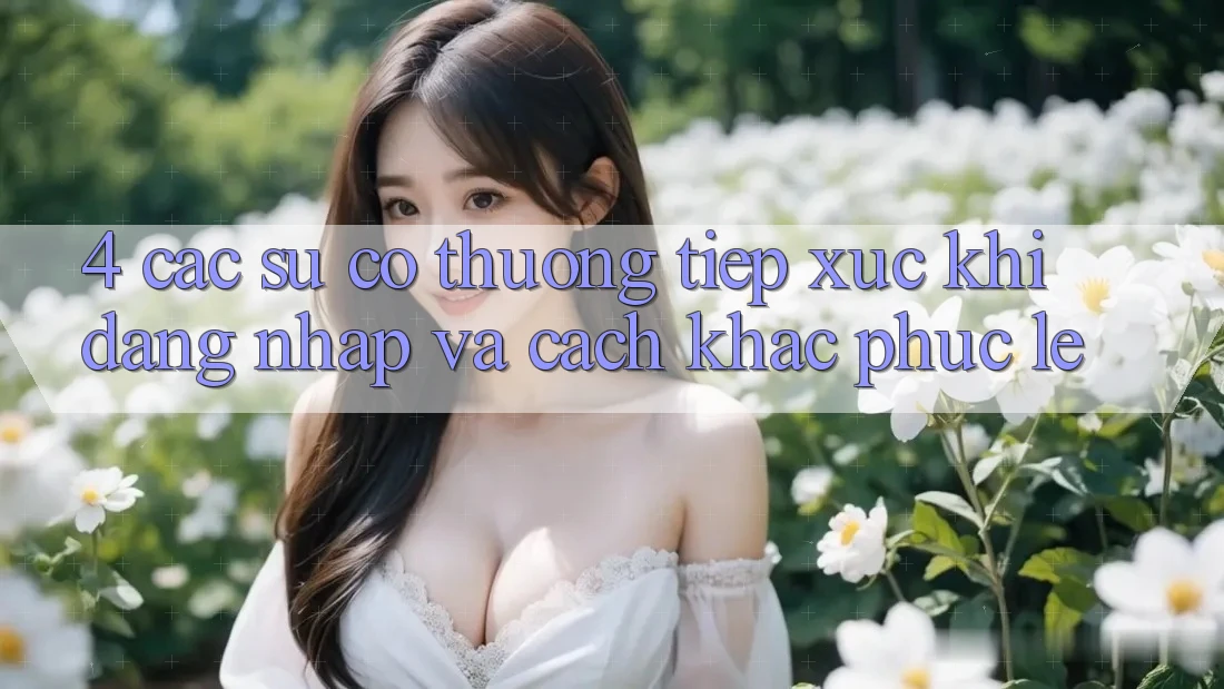 4. Các Sự Cố Thường Tiếp xúc Khi Đăng Nhập Và Cách Khắc Phục Lẹ