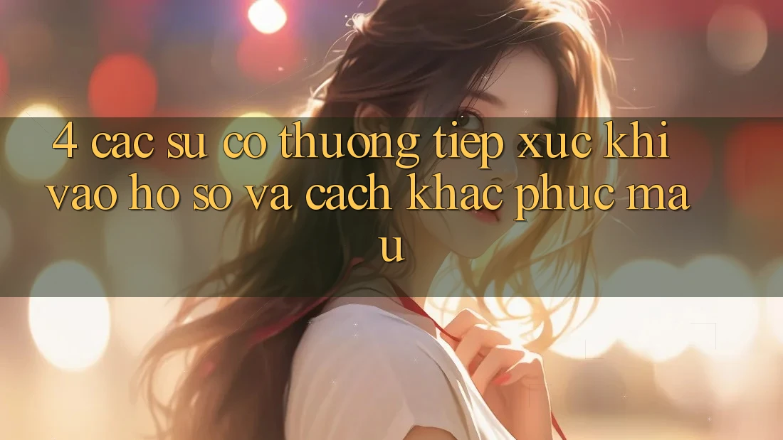 4. Các Sự Cố Thường Tiếp xúc Khi Vào hồ sơ Và Cách Khắc Phục Mau