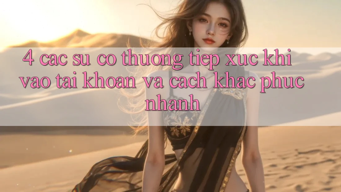 4. Các Sự Cố Thường Tiếp xúc Khi Vào tài khoản Và Cách Khắc Phục Nhanh