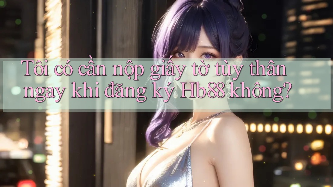 Tôi có cần nộp giấy tờ tùy thân ngay khi đăng ký Hb88 không?